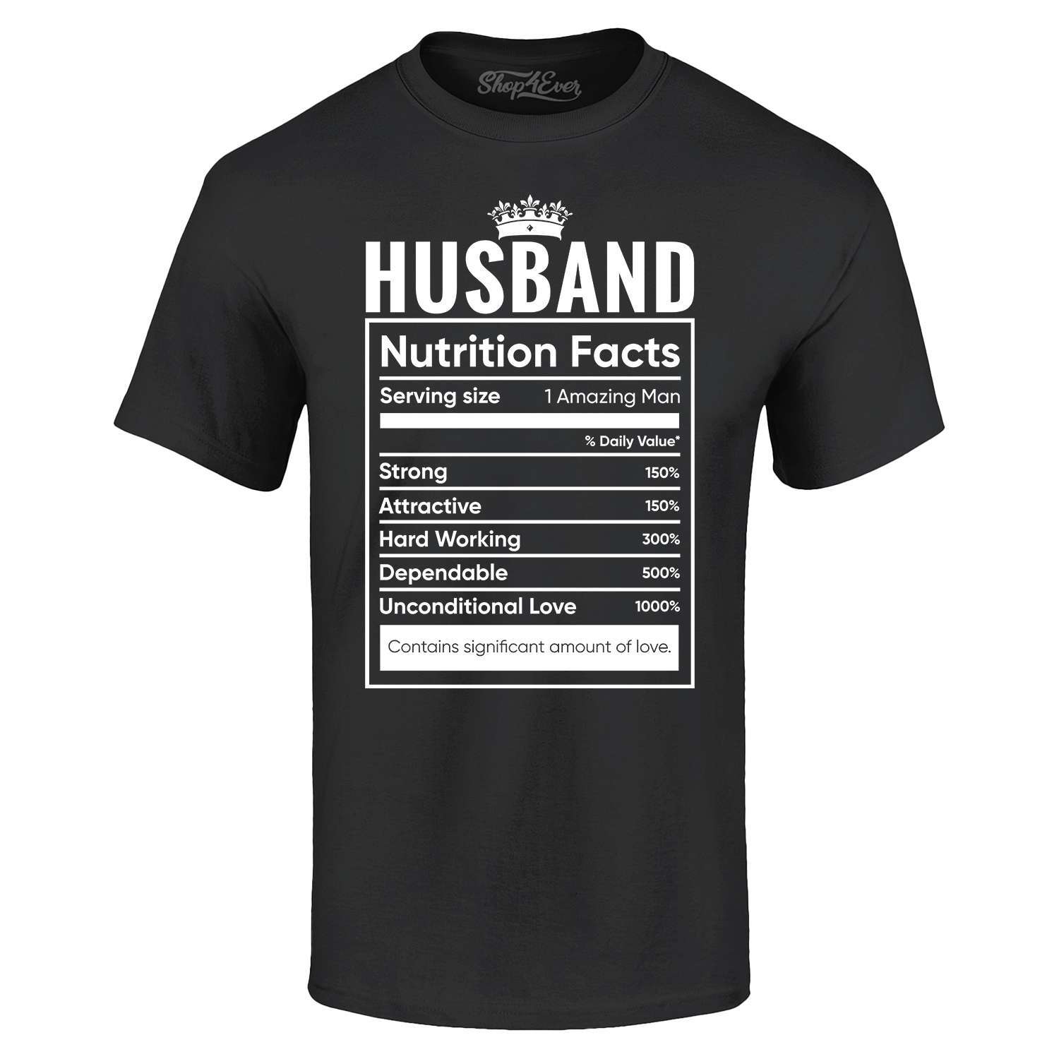 夫の栄養成分表 T シャツ 妻からの男性への面白いギフト シ - Nutrition & Fitness Class のレビューと価格