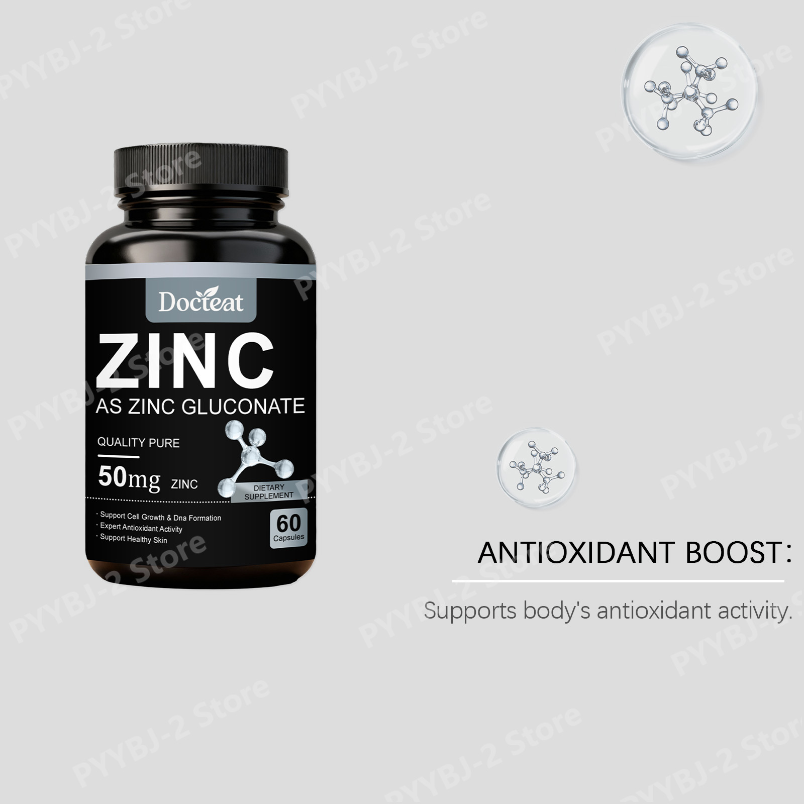グルコン酸亜鉛カプセル 60カプセル入り、1回分あたり亜鉛5 - Nutrition Zinc のレビューと価格